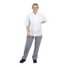 Koksbuis Mixte Vegas met Kleine Blauw en Wit Geruite Broek - Maat L - Whites Chefs Clothing - Fourniresto