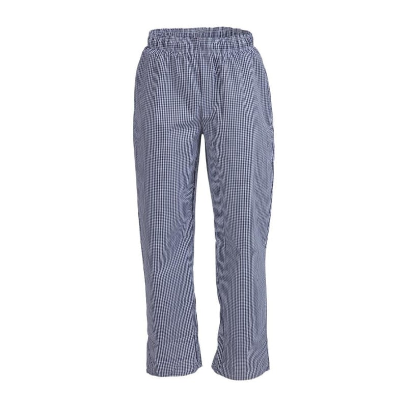 Pantalon de Cuisine Mixte Vegas à Petits Carreaux Bleus et Blancs - Taille M - Whites Chefs Clothing - Fourniresto