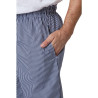 Unisex Vegas Blue and White Checkered Kitchen Pants - Size XS - Whites Chefs Clothing - Fourniresto