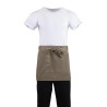 Korte lichtbruine serveerschort van polycotton 373 x 750 mm - Whites Chefs Clothing - Fourniresto