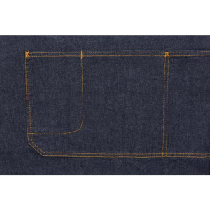 Tablier Bavette Indigo Memphis en Coton 760 x 865 mm - Chef Works - Fourniresto