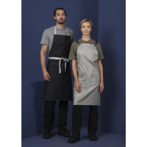 Schort Bavette Denim Zwart Southside van Polycotton 700 x 1000 mm - Whites Chefs Clothing - Fourniresto