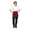 Tablier de Serveur Court Bordeaux en Polycoton 373 x 750 mm - Whites Chefs Clothing - Fourniresto