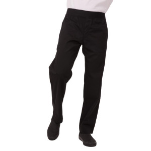 Slim zwarte broek voor heren - Maat M - Chef Works - Fourniresto