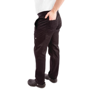 Slim zwarte broek voor heren - Maat M - Chef Works - Fourniresto