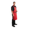 Schort met rode sloof van polycotton - Whites Chefs Clothing - Fourniresto