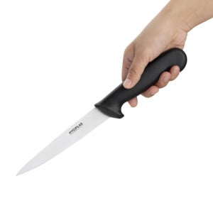 Messer mit 15 cm schwarzer Filetierklinge - Hygiplas - Fourniresto