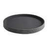 Plateau Rond Noir Antidérapant Ø 356 Mm - Olympia KRISTALLON - Fourniresto