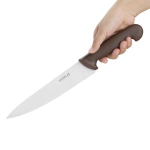 Couteau De Cuisinier Marron Lame 21,5 Cm - Hygiplas - Fourniresto