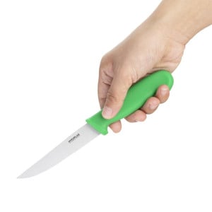 Gemüsemesser Grün Wellenschliff 10 cm - Hygiplas - Fourniresto