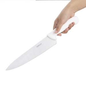 Couteau De Cuisinier Blanc Lame 25,5 Cm - Hygiplas - Fourniresto