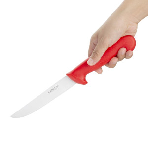 Ausbeinmesser Rot starre Klinge 15 cm - Hygiplas - Fourniresto