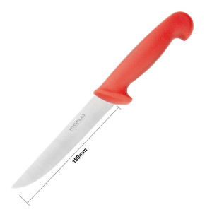 Ontbeendmes Rood Stijf Lemmet 15 cm - Hygiplas - Fourniresto