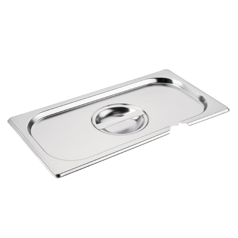Edelstahldeckel GN 1/3 mit Kerbe - Vogue - Fourniresto Edelstahldeckel GN 1/3 mit Kerbe - Vogue - Fourniresto
