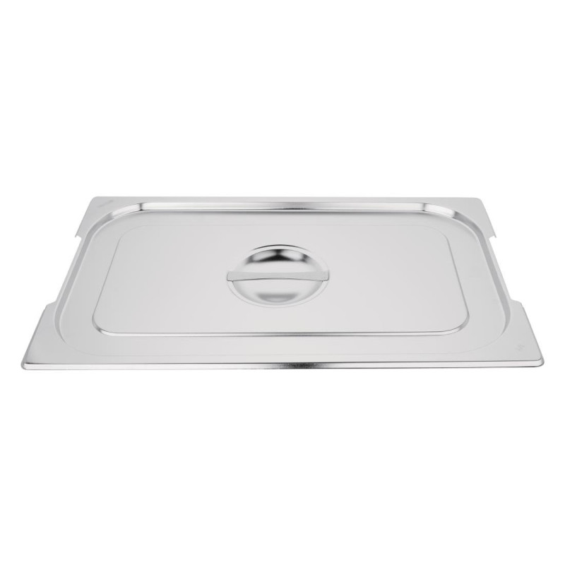 Couvercle Gn 1/1 En Inox Pour Bac Avec Poignées - Vogue - Fourniresto Couvercle Gn 1/1 En Inox Pour Bac Avec Poignées - Vogue - Fourniresto