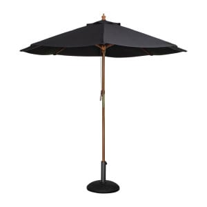 Parasol Zwart Rond Ø 2,5 M - Bolero - Fourniresto