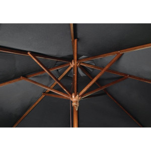 Parasol Noir Rond Ø 3 M - Bolero - Fourniresto