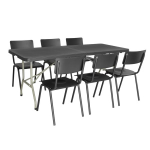 Table Pliable Noire Au Centre 180 Cm - Bolero - Fourniresto