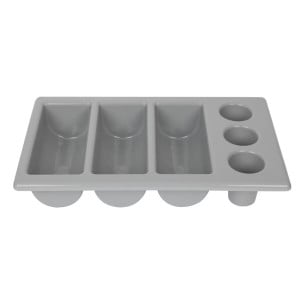 Cutlery Tray Gray with 6 Compartments GN 1/1 325 x 530 mm - APS - Fourniresto