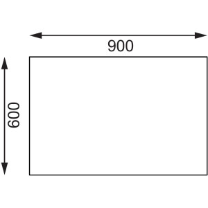 Snijtafel RVS 900 mm - Vogue - Fourniresto