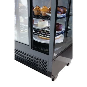 Toonbank Koelvitrine Zwart 100 L - Polar - Fourniresto