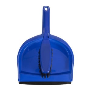 Soft Bristle Brush and Blue Dustpan - Jantex - Fourniresto