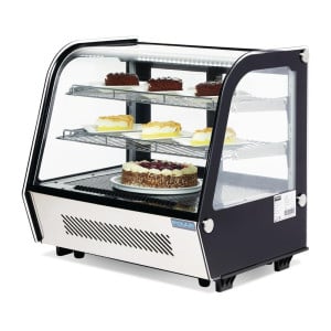 Schwarze Kühlvitrine für Theken - 120 L - Polar