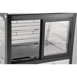 Zwarte Koelvitrine voor Toonbank - 120 L - Polar
