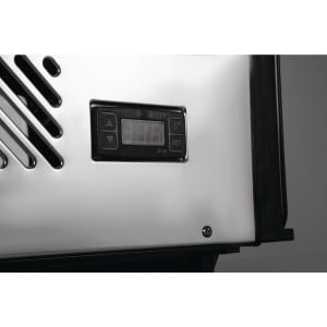Schwarze Kühlvitrine für Theken - 120 L - Polar