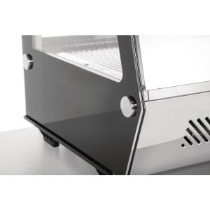 Schwarze Kühlvitrine für Theken - 120 L - Polar