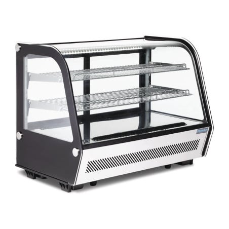 Toonbank Koelvitrine Zwart 160 L - Polar - Fourniresto