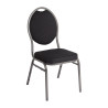 Black Banquet Chair with Oval Backrest - Set of 4 - Bolero - Fourniresto