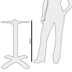 Tafelpoot Vierkant Trapsgewijs Gietijzer 425 X 720 Mm - Bolero - Fourniresto