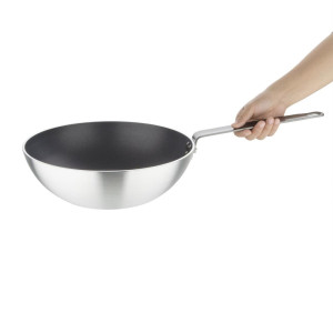 Wok Antiadhésif En Teflon Platinum Ø 300 Mm - Vogue - Fourniresto