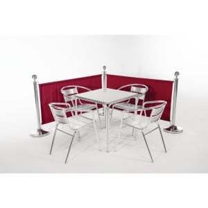 Red Canvas Barrier and Fixings - Bolero - Fourniresto