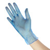 Non-Powdered Blue Vinyl Food Gloves Size XL - Pack of 100 - Vogue - Fourniresto