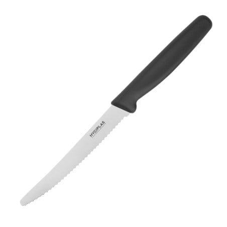 Tomatenmesser Schwarz Wellenschliff 10 cm - Hygiplas - Fourniresto