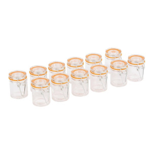 Mini Bocal À Conserves En Verre 50 Ml - Lot De 12 - Vogue - Fourniresto