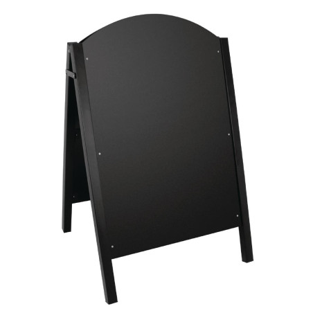 Stoepbord Zwart Metalen Frame 675 x 660 mm - Olympia - Fourniresto