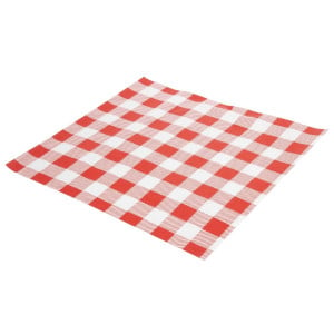 Greaseproof Paper Vichy Red 250 x 250 mm - Pack of 200 - FourniResto - Fourniresto