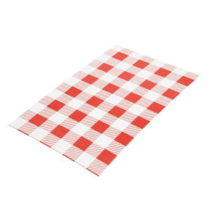 Vetvrij Vichy Rood Papier 190 x 310 mm - Set van 200 - FourniResto - Fourniresto