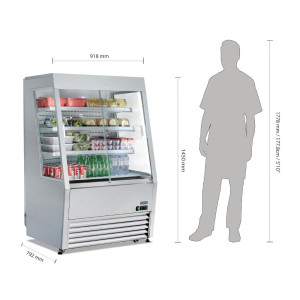 Wandkoelvitrine met 3 schappen 918 mm - Polar - Fourniresto