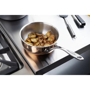 Sauteuse Evasée en Cuivre 3 Couches Induction Ø 200 mm - Vogue - Fourniresto