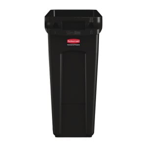 Recyclingcollector met zwarte ventilatiekanalen 60 L - Rubbermaid - Fourniresto