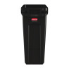 Recyclingcollector met zwarte ventilatiekanalen 60 L - Rubbermaid - Fourniresto