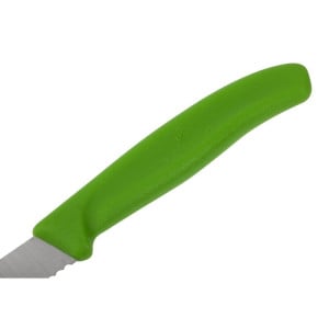 Groen Officemes met gekarteld lemmet van 8 cm - Victorinox - Fourniresto