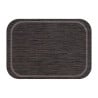 Non-slip Wenge Melamine Service Tray 375 x 265 mm - Roltex - Fourniresto