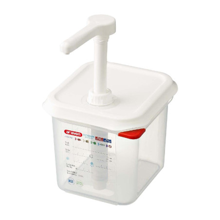 Distributeur van Transparante Saus GN 1/6 2,6 L - Araven - Fourniresto