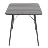 Tafel met grijze latten van staal 700 x 700 mm - Bolero - Fourniresto