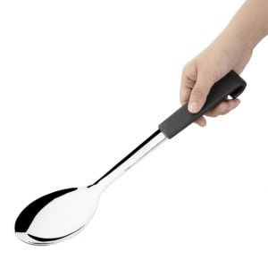 Serving Spoon Black Handle Stainless Steel 340 mm - Vogue - Fourniresto